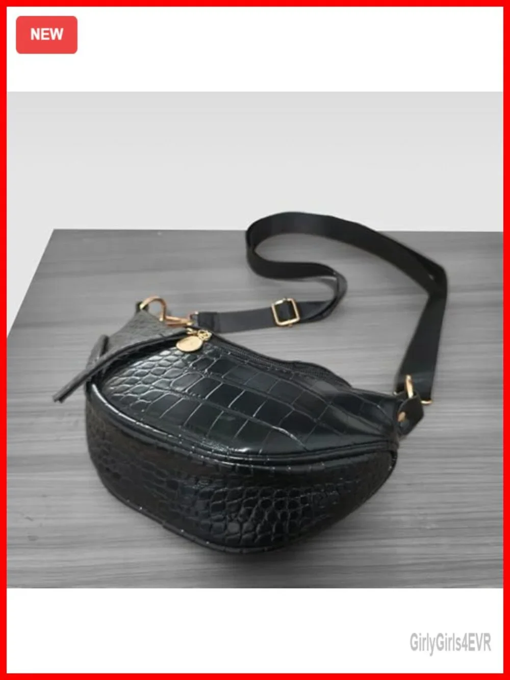 PU Leather Dumpling Hobo Bag Crescent Crossbody Saddle Shoulder Bag